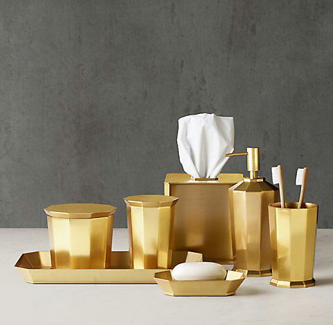 Gold Brass Bathroom Accessory Set AH-169 Moradabad